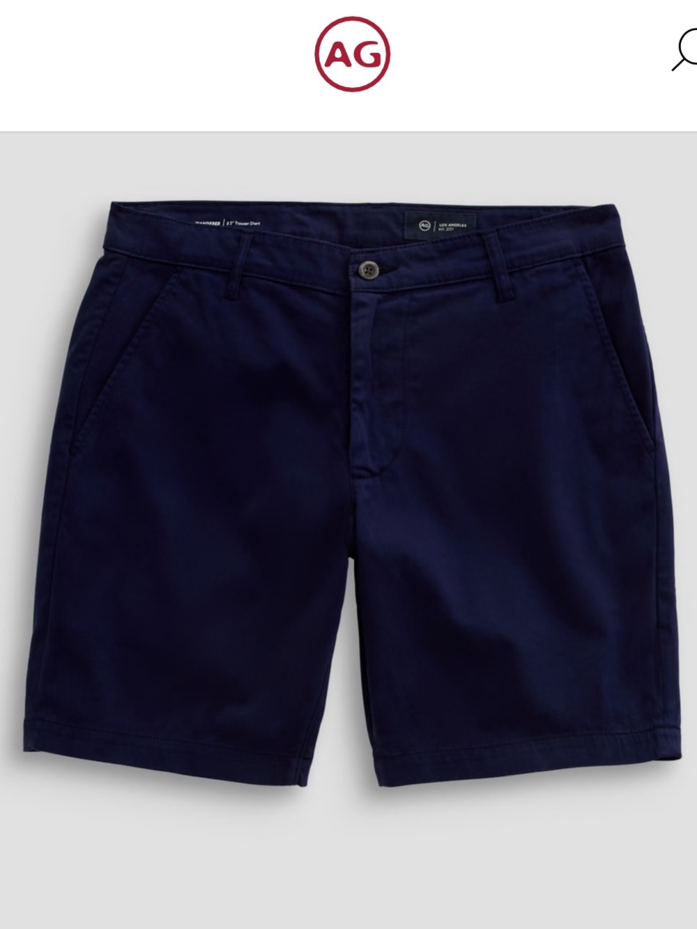 Ag Adriano Goldschmied Navy Flat-Front Men’s Shorts